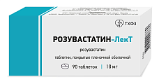 Купить розувастатин-лект, таблетки покрытые пленочной оболочкой 10 мг, 90 шт в Кстово