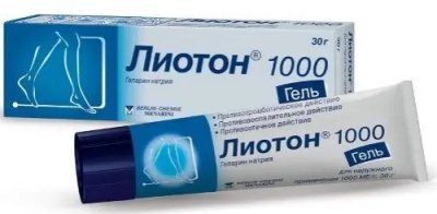 Купить лиотон 1000, гель для наружного применения 1000ме/г, 30г в Кстово