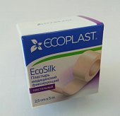 Купить ecoplast ecosilk медицинский фиксирующий текстильный 2,5см х 5м в Кстово