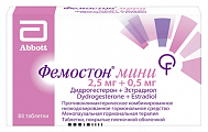 Купить фемостон мини, таблетки, покрытые пленочной оболочкой 2,5мг+0,5мг, 84 шт в Кстово