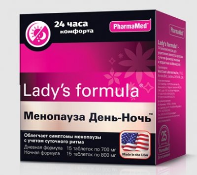Купить lady's formula (леди-с формула) менопауза день-ночь, таблетки 15 шт+15 шт бад в Кстово