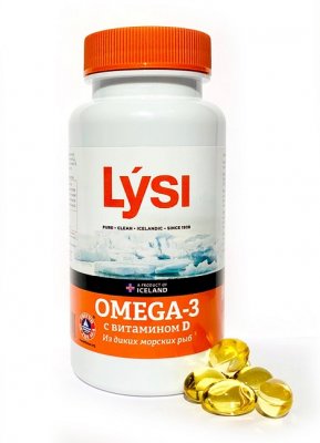 Купить lysi (лиси) омега-3+витамин д, капсулы 120 шт бад в Кстово