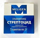 Купить стрептоцид, порошок для наружного применения, пакет 2г, 5 шт в Кстово