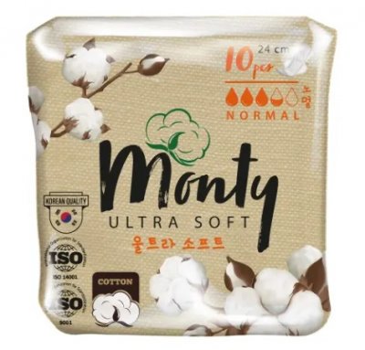 Купить monty (монти) ultra soft прокладки нормал плюс, 10 шт в Кстово