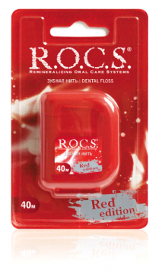 Купить рокс (r.o.c.s) зубная нить расширяющая рокс red edition 40м в Кстово