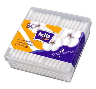 Купить bella cotton (белла) ватные палочки в квадратной упаковке 100 шт в Кстово