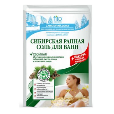 Купить фитокосметик санаторий дома соль для ванн сибирская рапная хвойная, 530г в Кстово