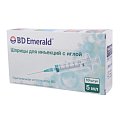 Купить шприц 5мл bd emerald с иглой 22g 0,7х30мм 3-компонентный 10шт в Кстово