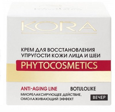 Купить kora (кора) крем для восстановления упругости кожи лица и шеи с эффектом ботокса 50мл в Кстово