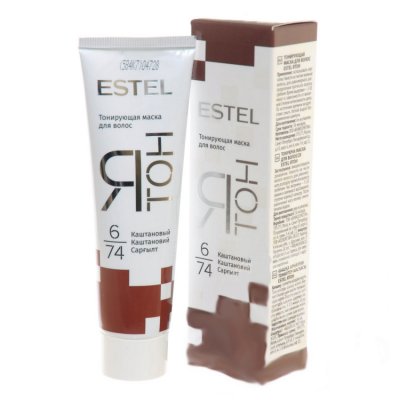 Купить estel (эстель) маска для волос тонирующая ятон 60мл тон 6/74 каштановый в Кстово