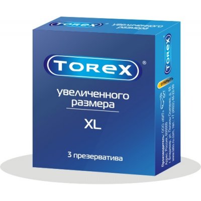 Купить torex (торекс) презервативы увеличенного размера xl 3шт в Кстово