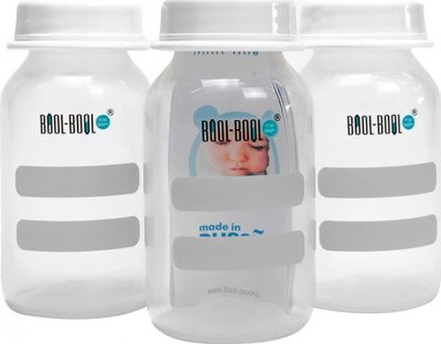 Купить буль-буль (bool-bool) бутылочка-контейнер детская для молока, 125мл, 3 шт в Кстово