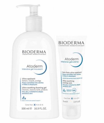 Купить bioderma atoderm (биодерма) набор: очищение и уход атодерм гель интенсив, 500 мл+ атодерм гель-крем, 75 мл. в Кстово