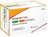 Купить випдомет 850, таблетки, покрытые пленочной оболочкой 12,5мг + 850мг, 56 шт в Кстово