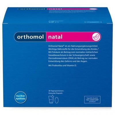 Купить orthomol natal (ортомол натал), двойное саше (капсулы+порошок) 30 шт бад в Кстово