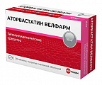 Купить аторвастатин велфарм, таблетки покрытые пленочной оболочкой 10 мг, 120 шт  в Кстово