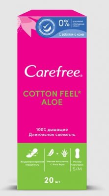 Купить carefree (кэфри) прокладки ежедневные алоэ воздухопроницаемые 20шт в Кстово