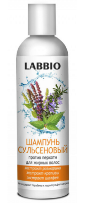 Купить labbio (лаббио) шампунь сульсеновый против перхоти для жирных волос, 250мл в Кстово