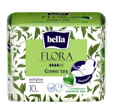 Купить bella (белла) прокладки flora с экстрактом зеленого чая 10 шт в Кстово