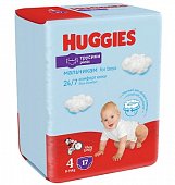 Купить huggies (хаггис) подгузники-трусики для мальчиков 4 9-14кг 17шт в Кстово