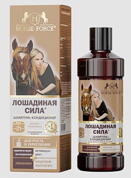 Лошадиная сила (Horse Force) шампунь-кондиционер с коллагеном и ланолином, 500мл