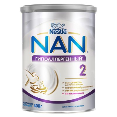Купить nan optipro 2 (нан) гипоаллергенная молочная смесь с 6 месяцев, 400г в Кстово