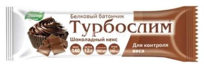 Купить турбослим, батончик белковый для контроля веса шоколадный кекс, 50г 4 шт бад в Кстово
