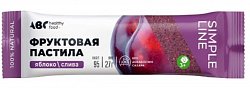 ABC Healthy Food (ABC Хэлси Фуд) Пастила фруктовая яблоко и слива для детей от 3 лет без сахара, 27г