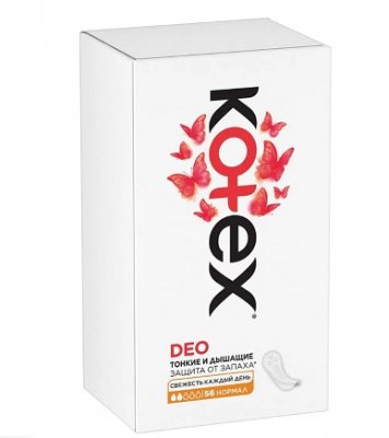 Купить kotex deo (котекс) прокладки ежедневные нормал 56шт в Кстово