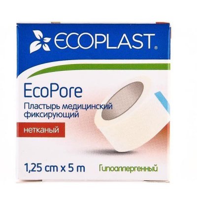 Купить ecoplast медицинский фиксирующий нетканый 1,25см х 5см в Кстово