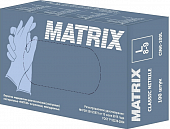 Купить перчатки matrix смотровые нитриловые нестерильные неопудренные текстурированные, размер l, 50 пар, голубые в Кстово