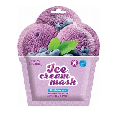 Купить funny organix (фанни органик) маска тканевая-мороженое охлаждающая прохладный релакс blueberry pie в Кстово