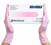 Купить перчатки archdale nitrimax смотровые нитриловые нестерильные неопудренные текстурные размер хs, 50 пар (100шт) розовые в Кстово