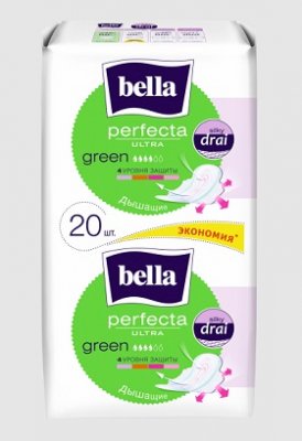 Купить bella (белла) прокладки perfecta ultra green супертонкие 10+10 шт в Кстово