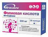 Купить фолиевая кислота югмедфарм, капсулы массой 300мг 30шт бад в Кстово