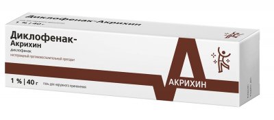 Купить диклофенак-акрихин, гель для наружного применения 1%, 40г в Кстово