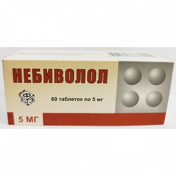 Небиволол, таблетки 5мг, 60 шт