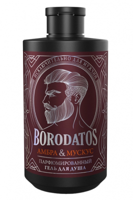 Купить borodatos (бородатос) гель для душа парфюмированный амбра и мускус, 400мл в Кстово