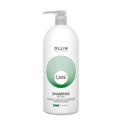 Купить ollin prof care (оллин) шампунь для восстановления структуры волос, 1000мл в Кстово