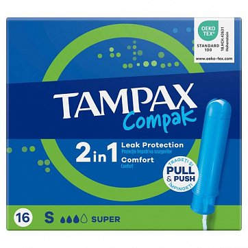 Тампакс (Tampax) тампоны, Compak Super 16 шт