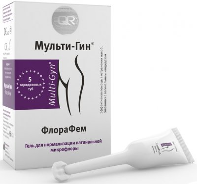 Купить мульти-гин флорафем, гель для нормализации вагинальной микрофлоры 5мл, 5 шт в Кстово