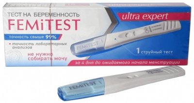 Купить тест для определения беременности femitest (фемитест) ультра эксперт струйный, 1 шт в Кстово
