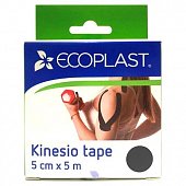 Купить ecoplast лента фиксирующая кензио тейп 5см х 5м черный в Кстово