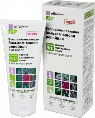 Купить elfa pharm (эльфа фарм) бальзам-маска репейная восставливающая против выпадения волос, 200мл в Кстово