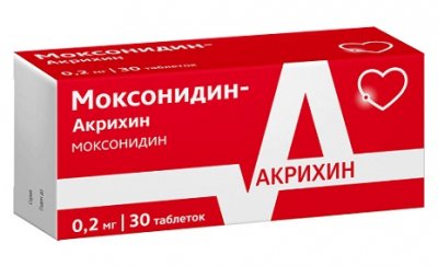 Купить моксонидин-акрихин, таблетки, покрытые пленочной оболочкой 0,2мг, 30 шт в Кстово