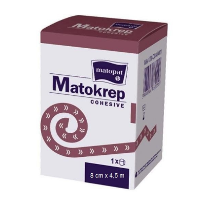 Купить matopat matokrep (матопат) бинт эластичный когезивный самофиксирующийся 4,5м х 8см в Кстово