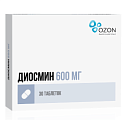 Купить диосмин, таблетки, покрытые пленочной оболочкой 600мг, 30 шт в Кстово