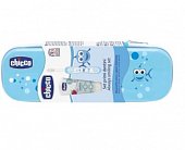Купить chiccо (чикко) набор детский паста зубная вкус клубника 1-5 лет 50мл + щетка зубная 6-36мес цвет голубой мягкая в Кстово