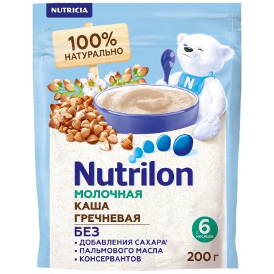 Купить nutrilon (нутрилон) каша молочная гречневая с 6 месяцев, 200г в Кстово