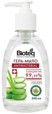 Купить bioteq (биотек) гель-мыло антибактериальное с экстрактом алоэ вера, 300 мл в Кстово